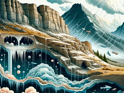 DALL·E-2024-05-24-16.00.39-An-illustration-showing-the-formation-of-an-erosional-cave.-Natural-elements-like-wind-water-and-ice-erode-rock-surfaces-carving-out-caves-over-tim